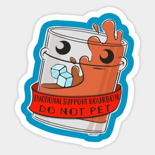 Emotional Support Bourbon - DO NOT PET Sticker